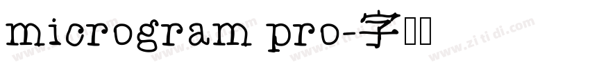 microgram pro字体转换